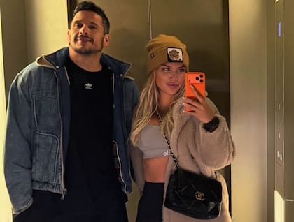 Martín Migueles y Wanda Nara durante unas vacaciones en Europa