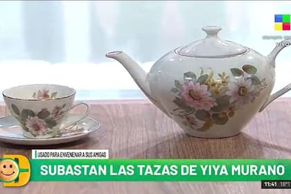 Martín Murano, hijo de Yiya Murano, la envenenadora de Monserrat, llevó a Desayuno Americano parte del juego de té que puso a subastar y que fue el que utilizó su madre para ejecutar dos de sus crímenes