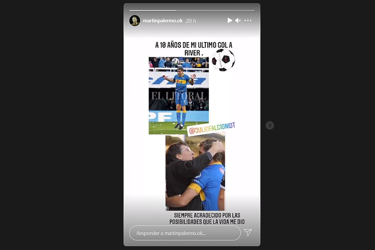 Martín Palermo recordó su último gol a River y le dedicó emotivas palabras a Julio César Falcioni