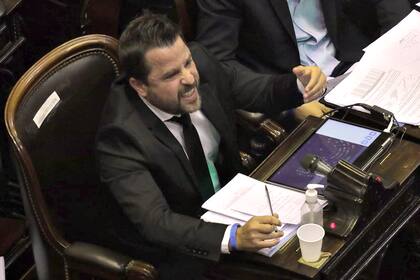 Martín Tetaz durante la sesión por el presupuesto en la Cámara de Diputados