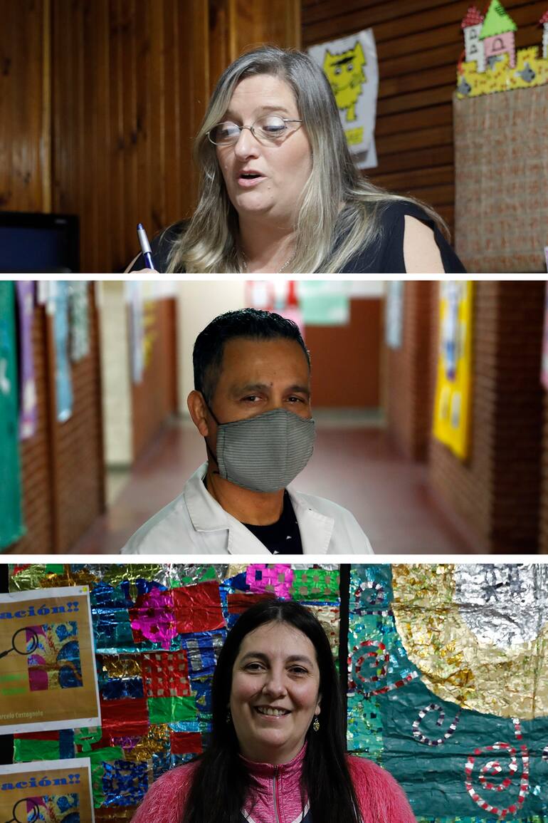 Martín Vera, Alejandra Riella y Verónica Figueroa