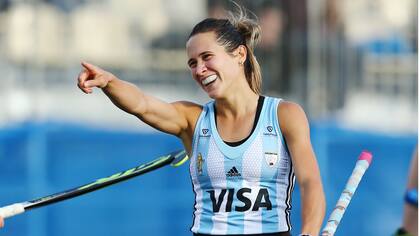 Martina Cavallero, de festejo en la goleada