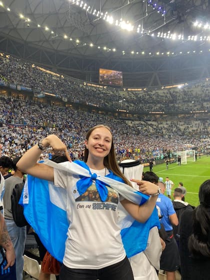 Martina presenció la final de la Copa del Mundo a solo metros de la cancha