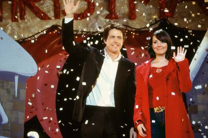 Martine McCutcheon con Hugh Grant en Realmente amor