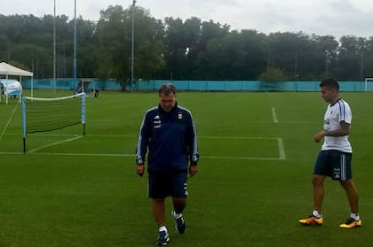 Martino, al finalizar la práctica en Ezeiza