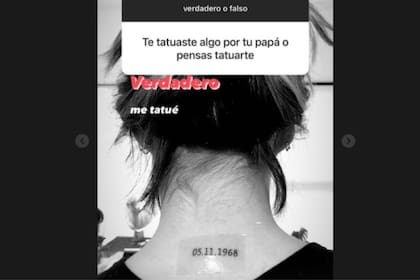 Martita Fort mostró el tatuaje que se hizo en honor a su padre, Ricardo Fort