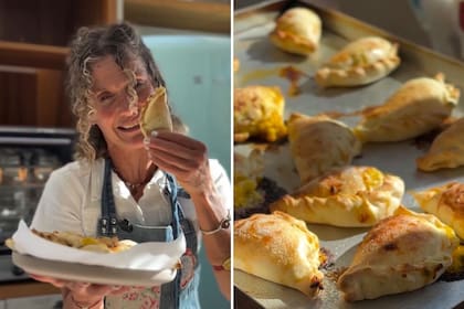 Maru Botana terminó por mostrar cómo debería ser el resultado final de su receta de empanadas de choclo
