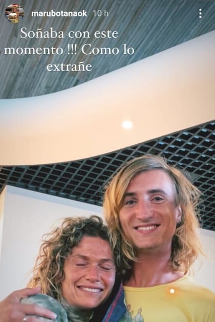 Maru Botana y su hijo Agustín, en pleno reencuentro