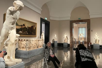 Mary Beard, experta en el mundo clásico, en el Museo del Prado de Madrid.