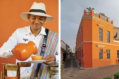 Más allá del del trato impecable, la vida del Santa Clara se sostiene en una gran originalidad. Como traer al interior del claustro el puesto de café que Jeremy prepara lentamente con filtros de algodón, como lo hacía su abuela