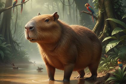 Más cercano al capibara actual fue el género Neochoerus, presente durante el Plioceno y el Pleistoceno