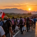 Una caravana de 600 migrantes le pide ayuda a Sheinbaum para atravesar México y seguir a EE.UU.