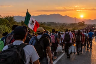 Una caravana de 600 migrantes le pide ayuda a Sheinbaum para atravesar México y seguir a EE.UU.