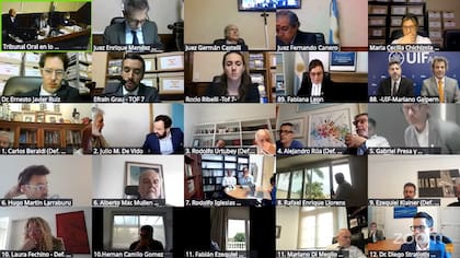 Más de 80 imputados participan en el juicio por la causa Cuadernos a través de la plataforma Zoom