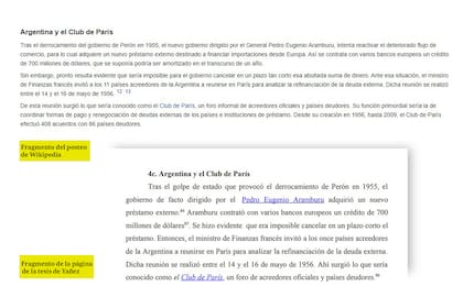 Más fragmentos de Wikipedia que se repiten en la tesis de Fabiola Yañez.