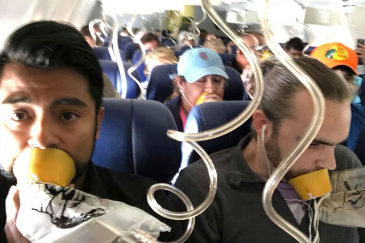 Máscaras de oxígeno cayeron durante el vuelo de Southwest Airlines