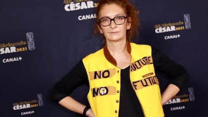 Masiero ya había mostrado su mensaje en la alfombra roja: "No cultura, no futuro"