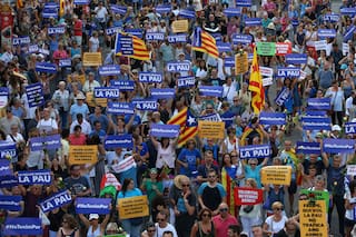 Abuchearon al Rey y a Rajoy en una nueva contra el terrorismo en Barcelona