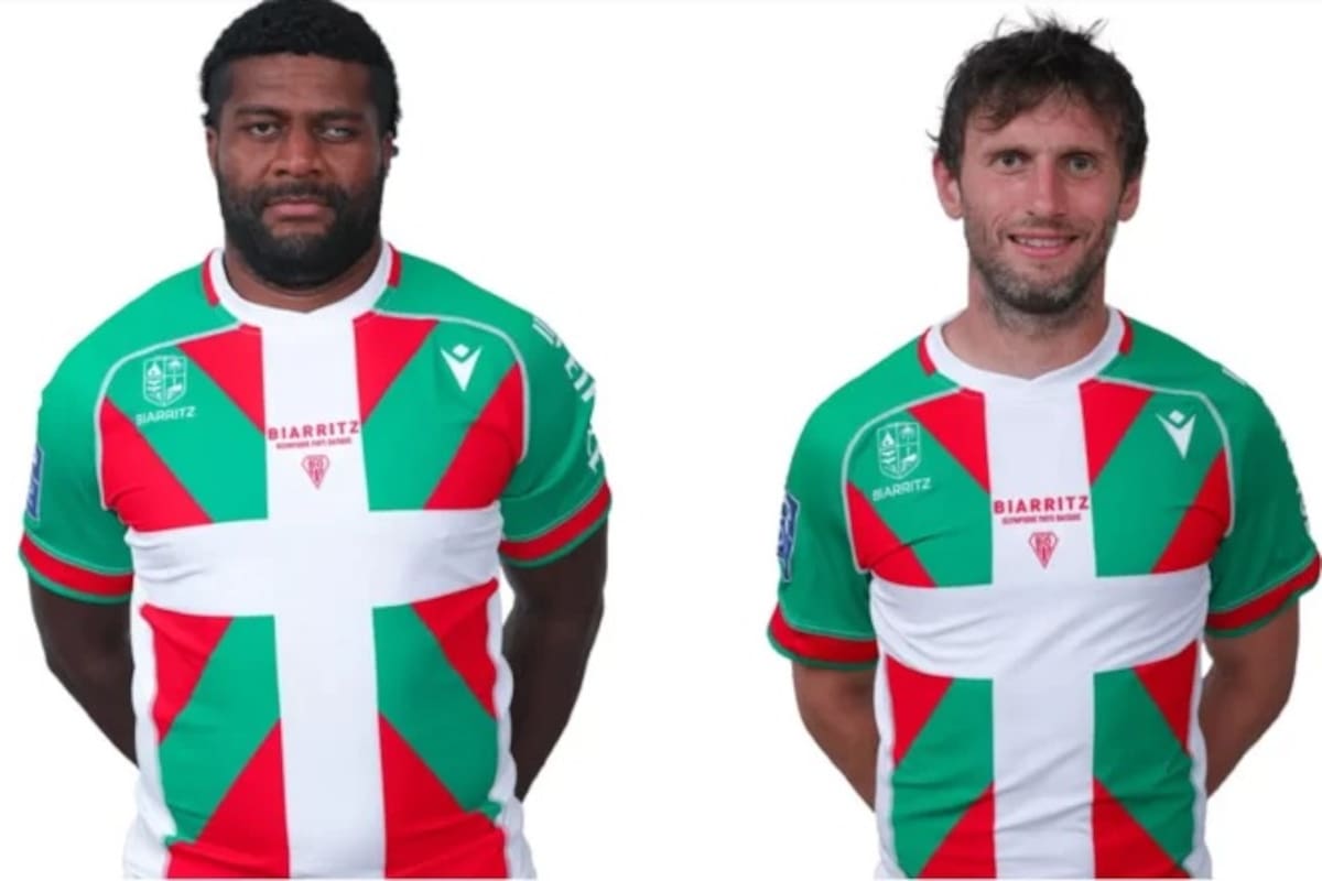 Masivesi Dakuwaqa y Pierre Pagès, los jugadores de Biarritz Olympique implicados en el incidente.