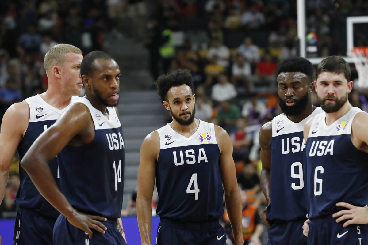 Mason Plumlee, Kris Middleton, Derrick White, Jaylen Brown y Joe Harris, caras poco conocidas en un seleccionado que lejos está de ser Dream Team.