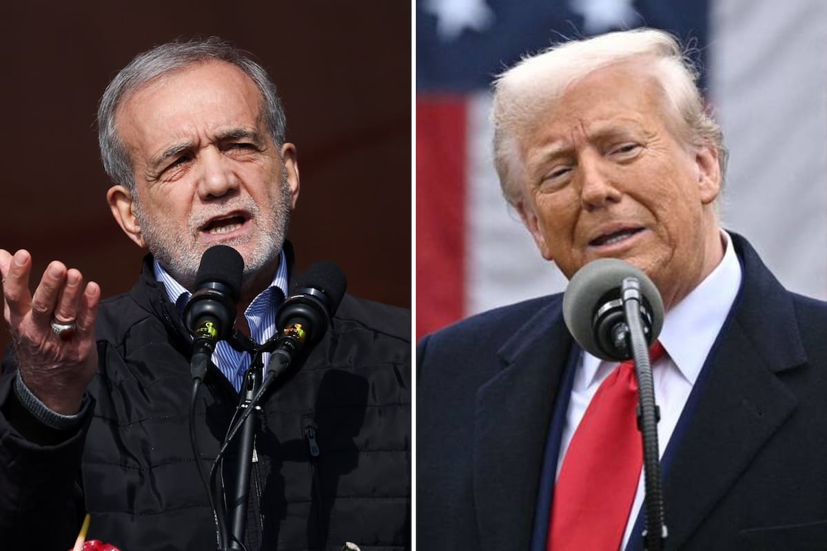 Masoud Pezeshkian y Donald Trump