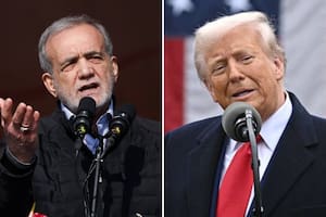 Masoud Pezeshkian y Donald Trump