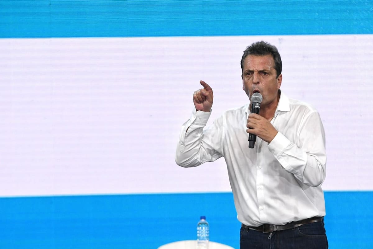 Massa en el acto que encabezó en Sauce Viejo, Santa Fe