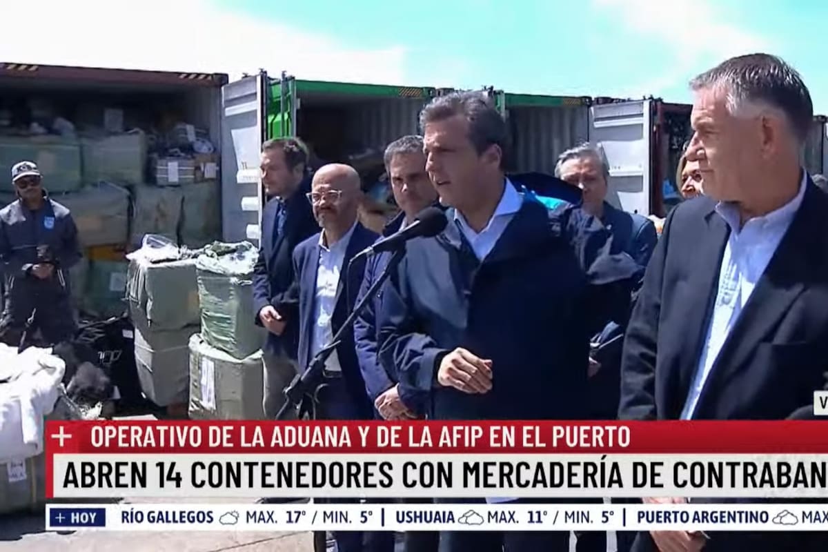 Massa, en el puerto de Buenos Aires