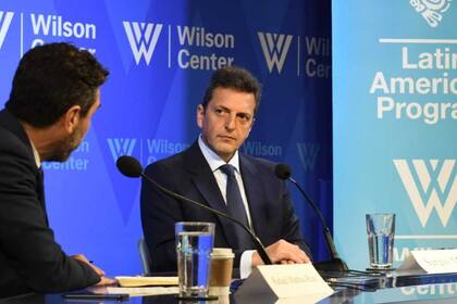 Massa participó de una presentación en el centro Woodrow Wilson