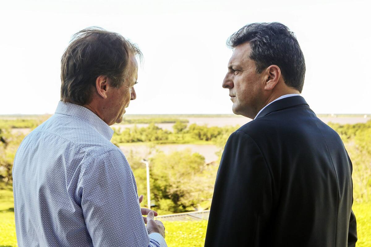 Massa visitó al gobernador Bordet, de Entre Ríos