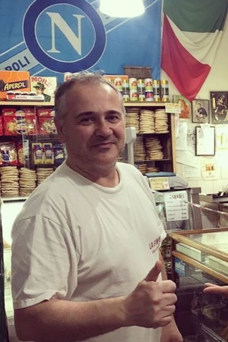 Massimo con el cocinero Juan Ferrara