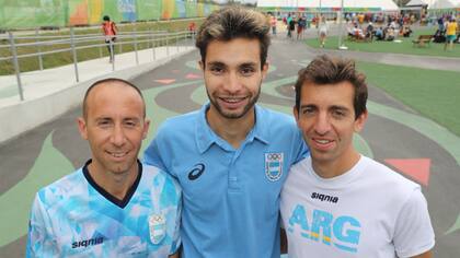 Mastromarino, Bruno y Molina, juntos en la VIlla Olímpica