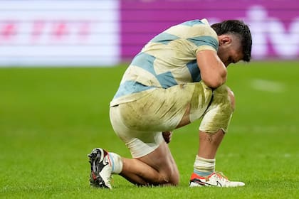 Mateo Carreras, uno de los que lloró al final del partido: los Pumas y una derrota abultada en la semifinal del Mundial