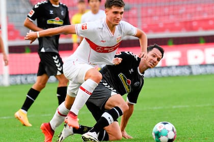 Mateo Klimowicz juega en la Bundesliga, con Stuttgart, hace dos temporadas y ya aceptó su primera convocatoria para la selección Sub 21 de Alemania