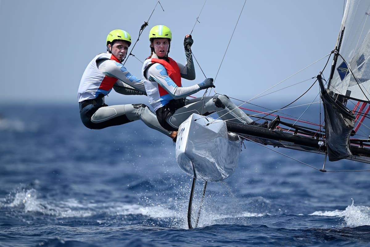 Mateo Majdalani y Eugenia Bosco están segundos en la clase Nacra 17 y competirán este miércoles en pos de la medalla dorada en los Juegos Olímpicos París 2024.