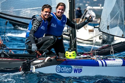 Mateo Majdalani y Eugenia Bosco ya llevan siete años navegando juntos en Nacra 17