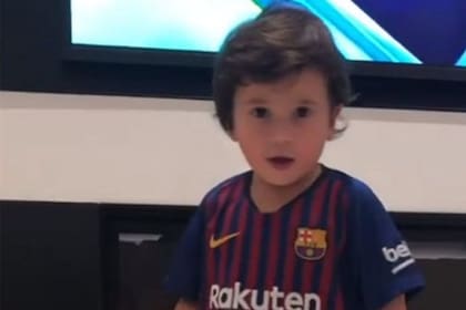 Mateo Messi y su puntinazo que dio en el teléfono de Antonella