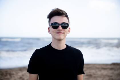 Mateo Salvatto en entrevista con La Nación en una playa de Pinamar, Provincia de Buenos Aires, el 30 de Diciembre del 2020.