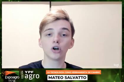 Mateo Salvatto participó de la Expoagro Digital con un mensaje sobre la revolución digital