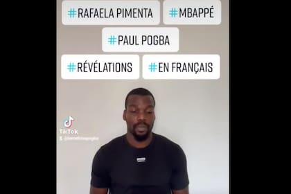 Mathias Pogba, hermano de Paul, durante el video que grabó y emitió en sus redes sociales