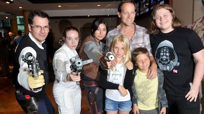Matías Martin y sus hijos no se quisieron perder este estreno