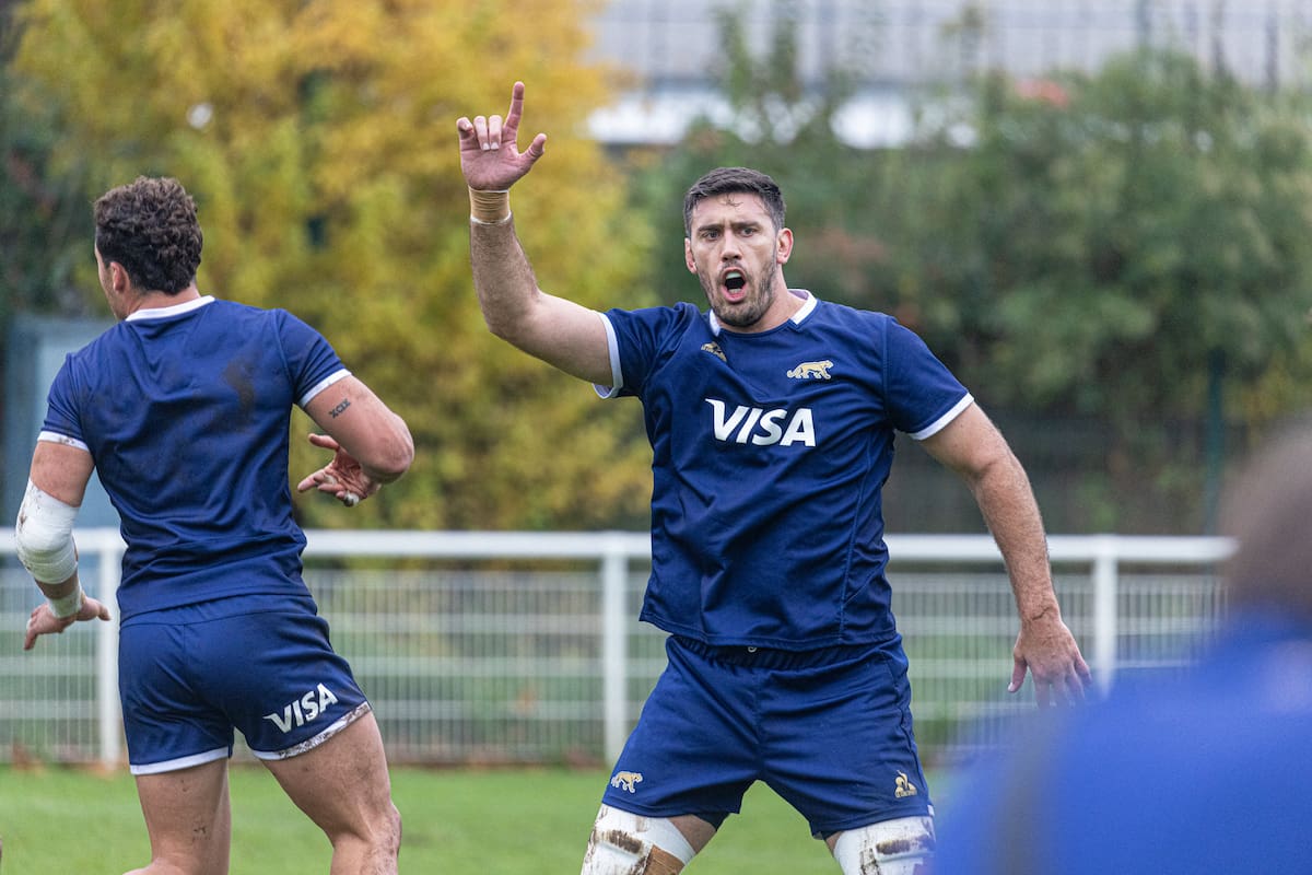 Matías Alemanno, segunda línea de Gloucester que forma parte del plantel de Los Pumas
