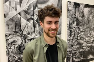 Matías Ercole, de 33 años, se mudó a la capital italiana en agosto pasado; esta es su primera muestra individual en Europa