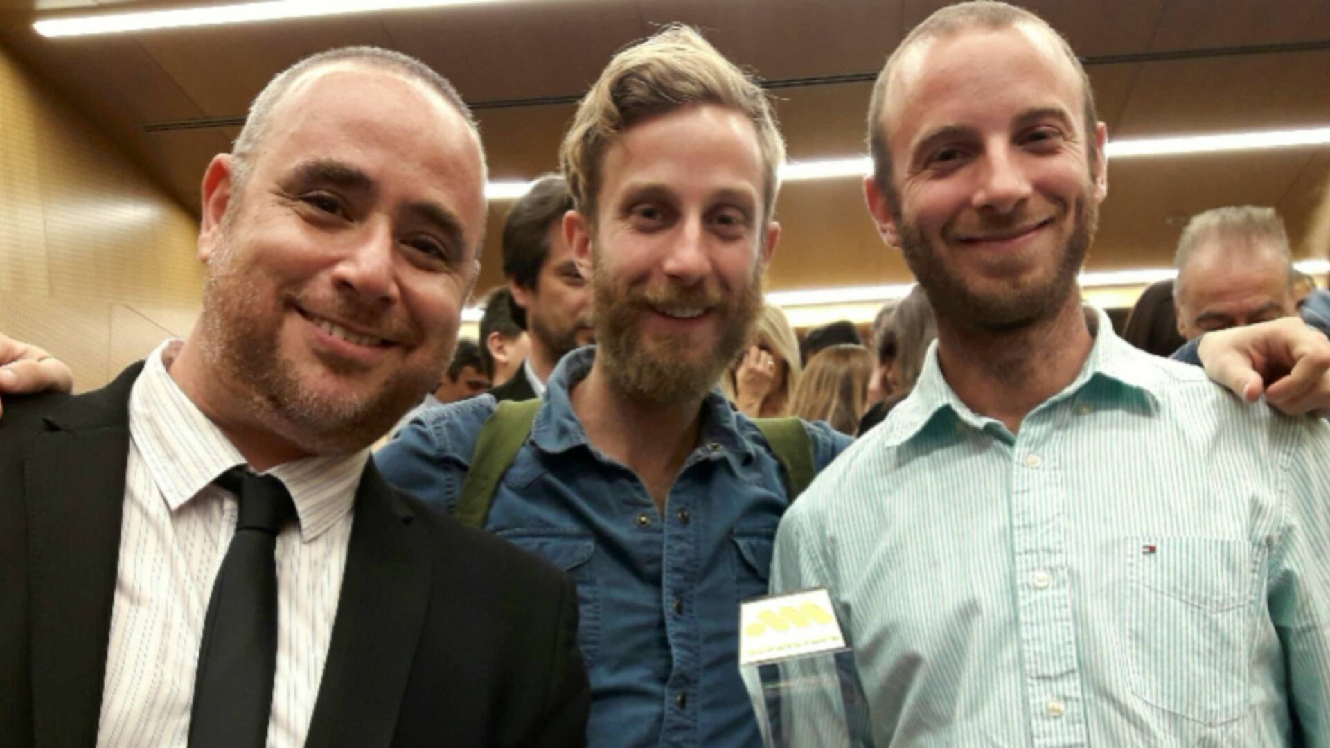 Matías Fiszson y los hermanos Nicolás y Matías Goldman