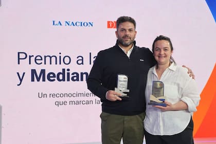 Matías fundó la empresa junto a su hermana y su primo -quien escapó a la cámara-
