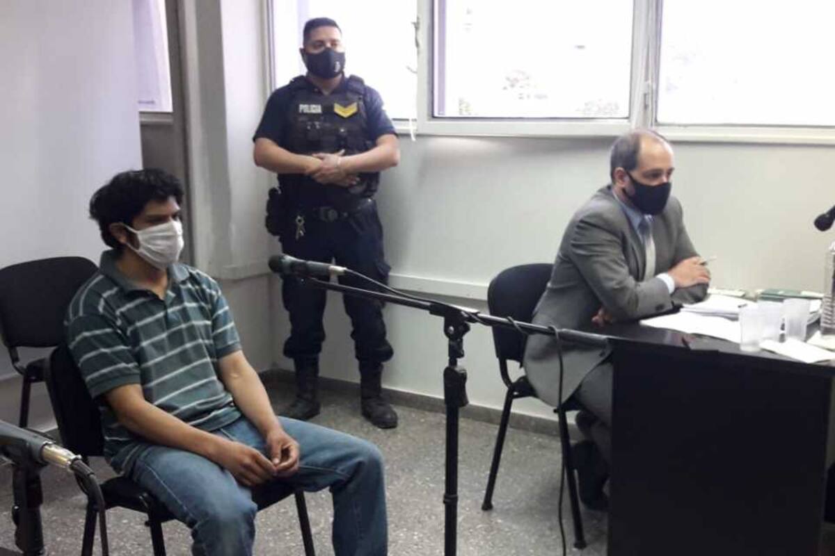 Matías Javier Anaquin, en la audiencia imputativa en Trelew en la que se le dictó la prisión preventiva como autor del homicidio de su madre, a la que dijo haber matado porque "no lo quería" y los tenía "bajo brujerías" a él y a su hermano