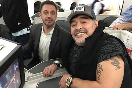 Matías Morla y Diego Maradona