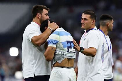 Matías Moroni no da más de la decepción y la tristeza luego de golpe de Inglaterra a los Pumas en su estreno en el Mundial de Francia.