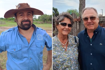 Matías Pace, de la estancia El Bagual y; Laura de Hertelendy y Gustavo Alcalá de la estancia El Clarín