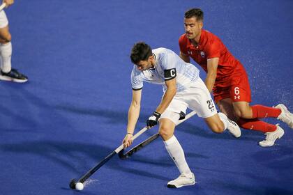 Matías Rey, en acción durante la final ante Chile, un partido que se complicó demasiado